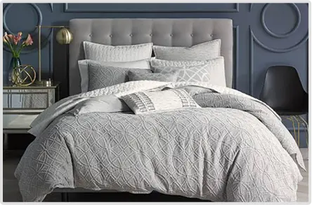 grey bedding beautiful bedroom
